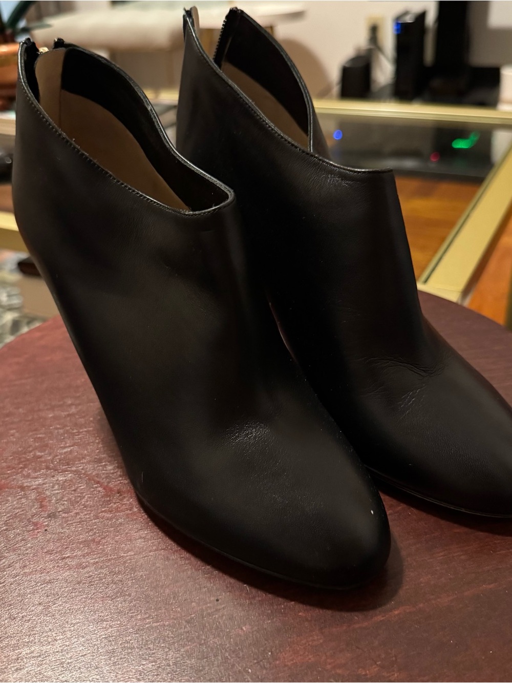 Jimmy Choo Black Leather Ankle Booties